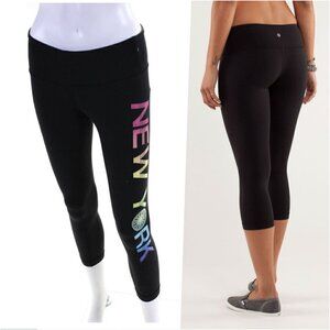 Lululemon SoulCycle Wunder Under Crop 21" Black Size 2 NWOT